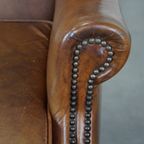 Charmante Schapenleren Oorfauteuil Met Een Mooi Patina En Een Goed Zitcomfort thumbnail 10