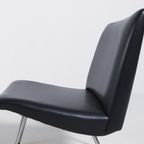 Danish Architectural Chair In Black Vinyl From 1960’S thumbnail 9