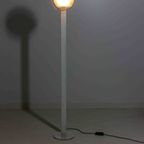 Postmoderne Memphis Stijl "Sunset" Dimbare Stalamp In Glas En Wit Metaal, Italië 1980S thumbnail 15