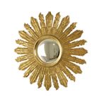 Grote Houten Zonnespiegel Sunburst Butler Xl Spiegel Goud 70Cm thumbnail 3