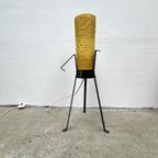 Kleine Vintage Vloerlamp Driepoot, Gietijzer, Fiberglas thumbnail 6