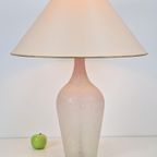 Xl Vintage Fles Tafellamp Vloerlamp Frosted Glas Italië '70 thumbnail 3