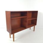 Vintage Deens Vakken Kastje Boeken Teak Hout Fineer thumbnail 4