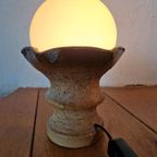 2 Brutalist Vintage Tafel Lampen Keramiek Jaren 70. thumbnail 3