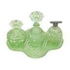 Groene Kristallen Toiletset Boudoirset Art Deco Stijl Parfum thumbnail 12