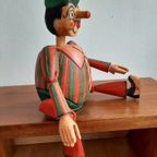 Grote Oude Zeldzame Houten Pinokkio Pop Italy thumbnail 10