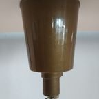 Vintage Verstelbare Octagon Massive Glazen Plafondlamp (geborsteld Messing) thumbnail 15