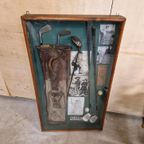 Vintage Vitrinekast Kijkkast Golf Golftas Sticks Vitrine thumbnail 2