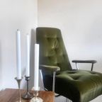 Vintage Goldsiegel Fauteuil Velvet Groen thumbnail 6