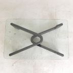 Vintage Salontafel Met Organische Zwarte Houten Basis, Jaren 70 thumbnail 15