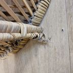 Vintage Geweven Rotan / Rattan Stoel / Luie Bohemian Stoel ( Lazy Rotan Chair ) thumbnail 14