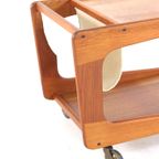Sika Mobler Trolley Met Lectuurhouder Tijdschriftenrek Vintage Deens thumbnail 9