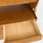 Zweedse Vintage Teak Fineren Boekenkast thumbnail 20