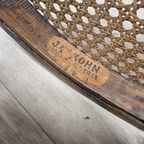 Antieke Art Nouveau Weense Jakob En Josef Kohn Stoel (thonet Stijl) Antique Webbing Chair thumbnail 19