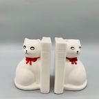 Vintage Boekensteunen Katten Keramiek thumbnail 6