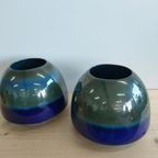 Vintage 'Japonese' (Style) Keramieken Mushroom Bloempotten Planten Potten thumbnail 5