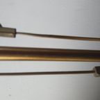 Vintage Messing Vloerlamp Met Metalen Emaille Kappen thumbnail 9