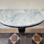 Side Table Console Tafel Muurtafel Half Rond 19e Eeuws Frans thumbnail 15