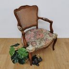 Brocante Vintage Franse Louis Xv Stoeltje, Fauteuil. 904 thumbnail 3