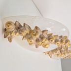 2 Vintage Wandlamp Murano Glas Bowl Goud Hout Regency '70 thumbnail 19