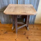 Wijnproeftafeltje Klaptafel Bijzettafel Frans Antiek thumbnail 7