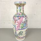 Grote Vintage Chinese Vaas (62Cm) thumbnail 5