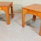 Set Van 2 Vintage Design Houten Bijzettafels Nachtkastjes thumbnail 7