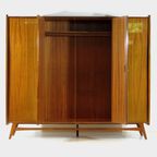 Vintage Scandinavisch Design 4-deurs Kledingkast In Teak, 1960s thumbnail 6