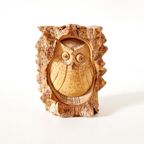 Vintage Houtsnijwerk Uil Beeld Houten Uil Beeldje thumbnail 7