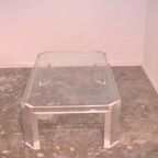 David Lange Lucite And Glass Coffee Table thumbnail 10