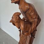 Groot Balinees Beeld Man Met Haan Bali Hout 105 Cm thumbnail 11