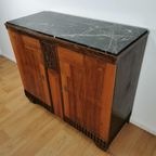 Vintage, Art Deco Dressoir, Wandkast, Wandmeubel Marmer Blad thumbnail 9