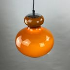 Pair Of Brown Glass Pendant Light By Peill And Putzler, 1960 thumbnail 7