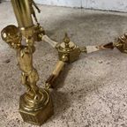 Vintage Brass Coffee Table Met Onyx Blad thumbnail 4