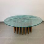 Mid-Century Glass Coffee Table, 1970’S thumbnail 3