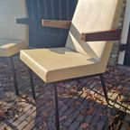 Mid-century Strakke Design Fauteuils In Originele Goede Staat thumbnail 9