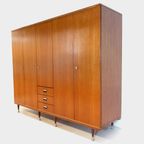 Grote 5-deurs Vintage Design Kledingkast In Teak, Jaren 60 thumbnail 6