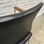 Midcentury Stoel, Chroom Zwart Hout - Industrieel Bauhaus thumbnail 6