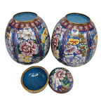 Vintage Set Cloisonné Gemberpotten thumbnail 5