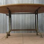 Halfrond Industrieel Bureau/ Winkel Toonbank/Toog/ Sidetable thumbnail 5