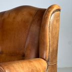 Wingback Fauteuil Schapenleer Klassiek thumbnail 9