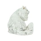 Vintage Poes Katten Beeldje Sculptuur Wit Geglazuurd Keramiek thumbnail 4