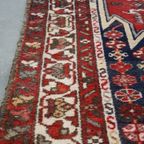 Oosters Vloerkleed/ Tapijt Met Mooi Patroon In Rode En Blauwe Tinten 197×134 Cm thumbnail 5