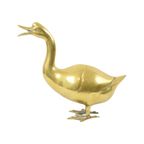 Grote Messing Eend Sculptuur Beeld Seventies 34Cm thumbnail 9