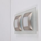 Vintage Wandlamp Vibia Design Postmodern ´80 Glas Metaal thumbnail 12