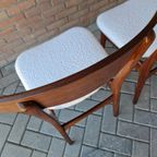 Set 2 Vintage Stoelen Nieuw Bekleed Teddy Deense Stoelen thumbnail 2