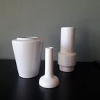 Set Van 3 Witte Vintage Design Items - Vaas - Kandelaar thumbnail 6