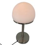 Bauhaus - Stainless Steel Table Lamp With Opaline Glass - In The Style Of Tecnolumen / Wagenfeld thumbnail 3