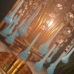 2 Beschikbaar Vintage Opaline Blauwe Tafellampen thumbnail 2