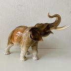 Royal Dux Porseleinen Beeld Van Olifant , Jaren 70 thumbnail 3